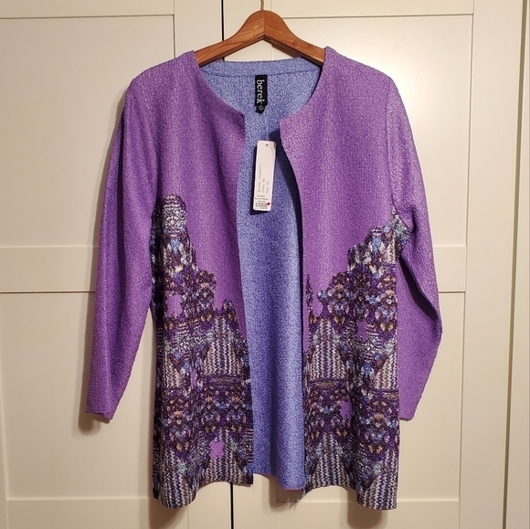 Berek Jacket Puzzle Magic Lavender Purple Textured Size XL - Picture 5 of 9